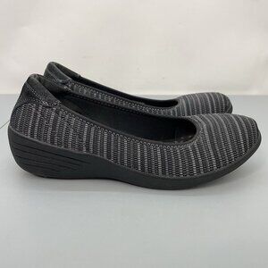 Skechers Kiss Secret Wedge Pumps Shoes Stretch Fit Comfort Slip On Black Women 9